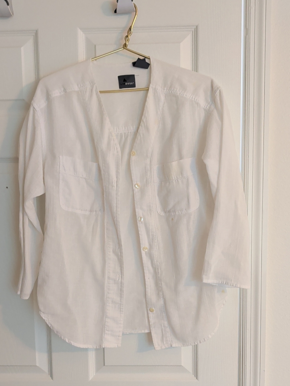 Lis Wear White Cotton Lightweight Shirt Jacket